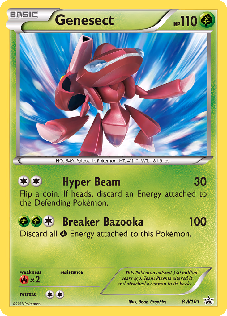Genesect Pokemon card (BW101, BW Black Star Promos)