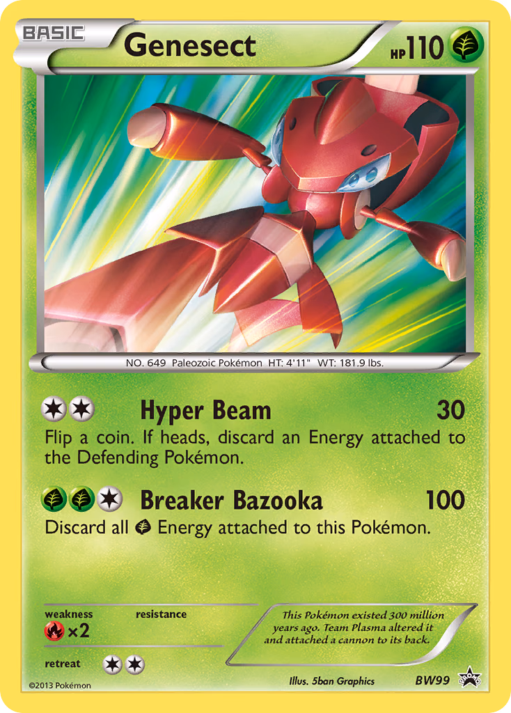 Genesect Pokemon card (BW99, BW Black Star Promos)