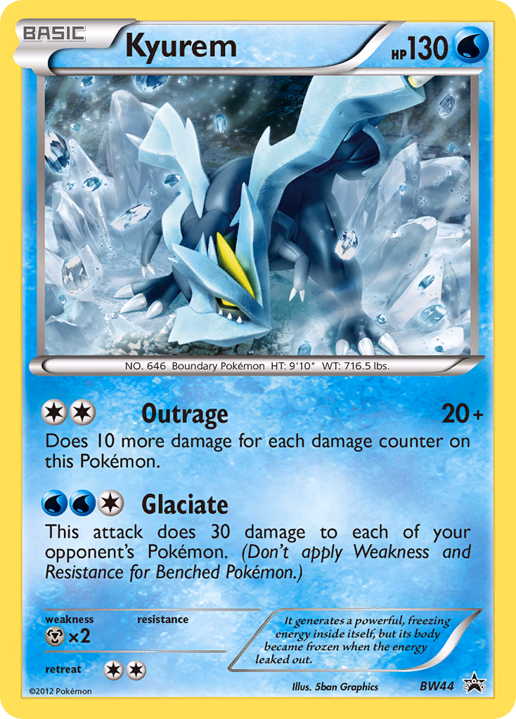 Kyurem Pokemon card (BW44, BW Black Star Promos)