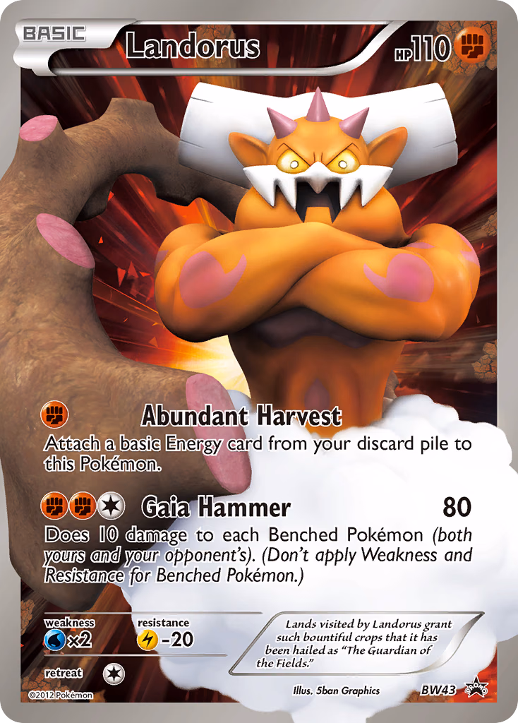 Landorus Pokemon card (BW43, BW Black Star Promos)