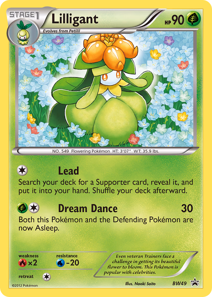 Lilligant Pokemon card (BW49, BW Black Star Promos)