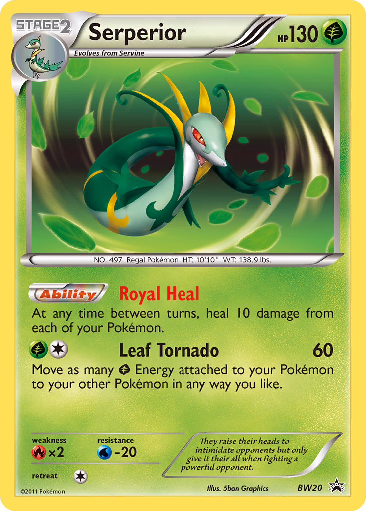 Serperior Pokemon card (BW20, BW Black Star Promos)