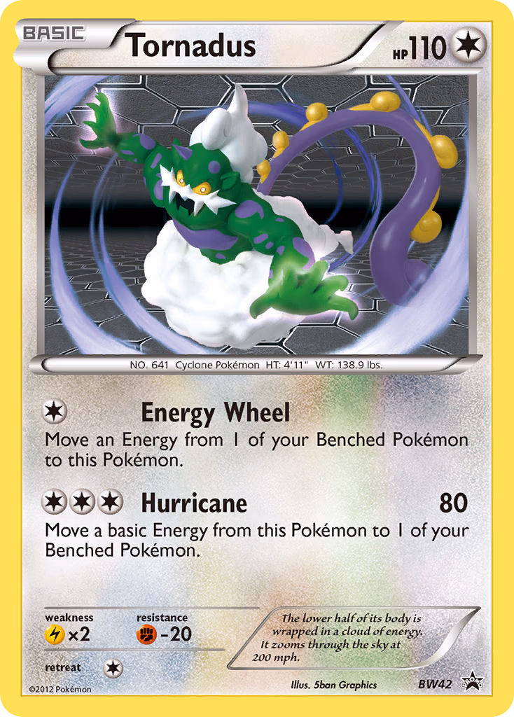 Tornadus Pokemon card (BW42, BW Black Star Promos)