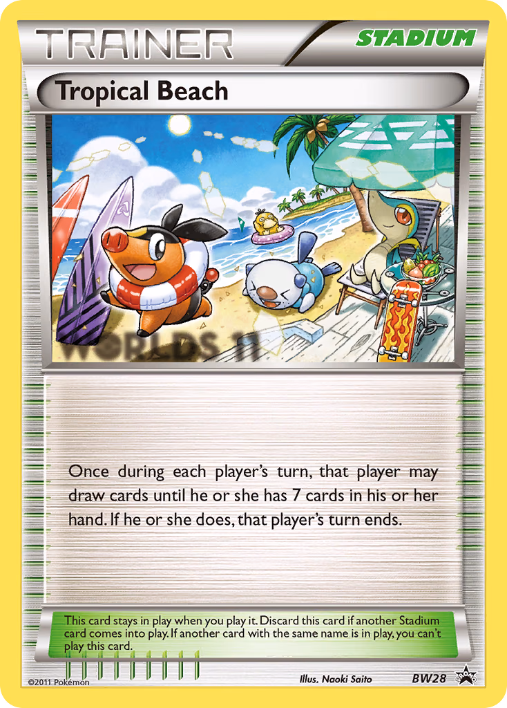 Tropical Beach Pokemon card (BW28, BW Black Star Promos)