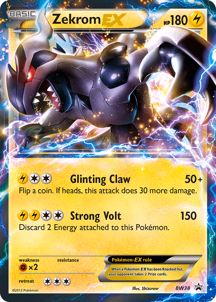 Zekrom-EX Pokemon card (BW38, BW Black Star Promos)