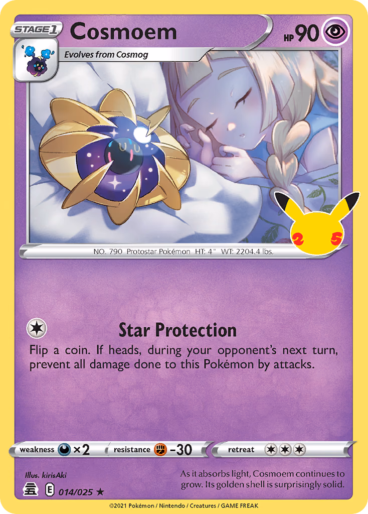 Cosmoem Pokemon card (014/025, Celebrations)