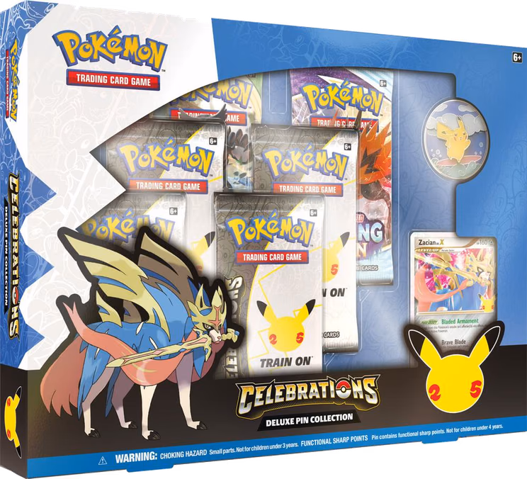 Pokemon Celebrations Deluxe Pin Collection [Zacian LV. X]