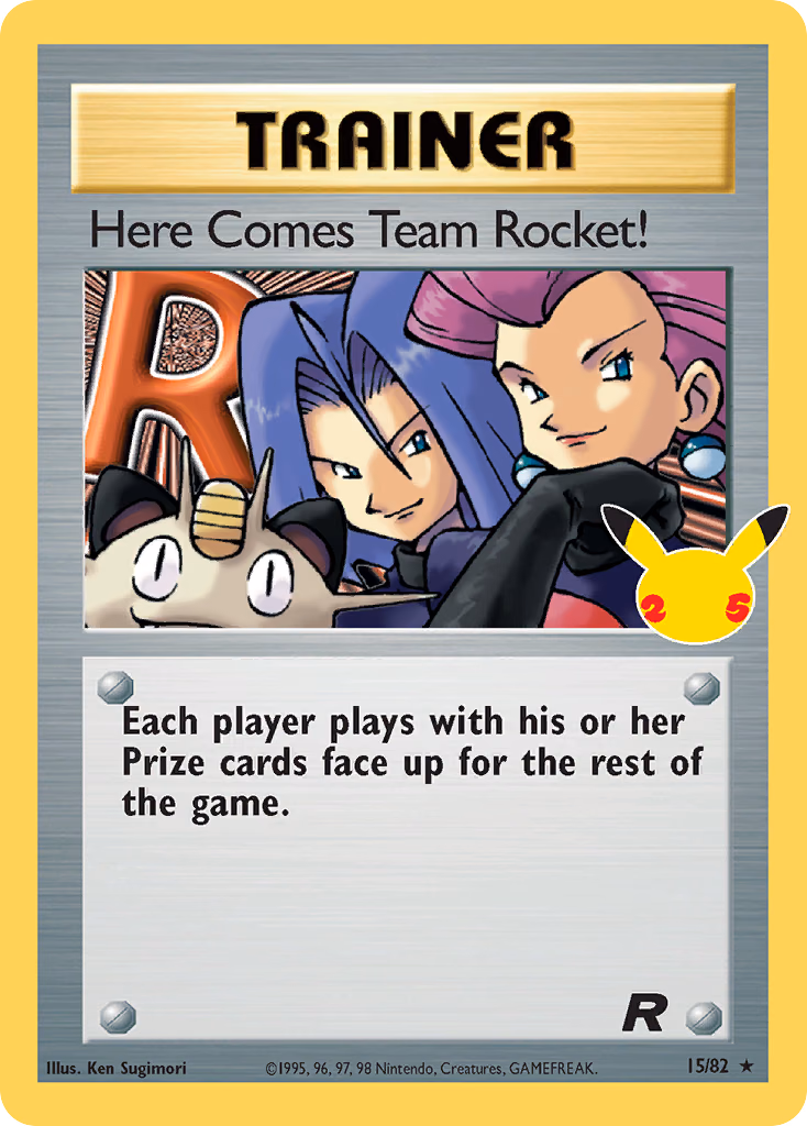 Here Comes Team Rocket! Pokemon card (15/82, Celebrations: Classic Collection)