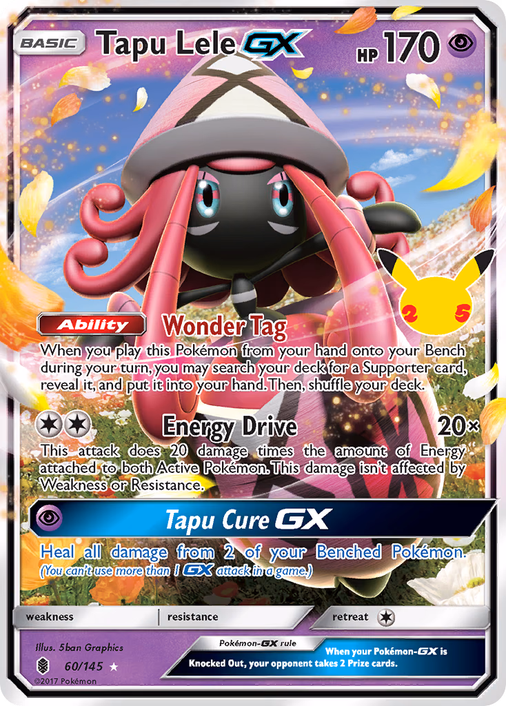 Tapu Lele-GX Pokemon card (60/145, Celebrations: Classic Collection)