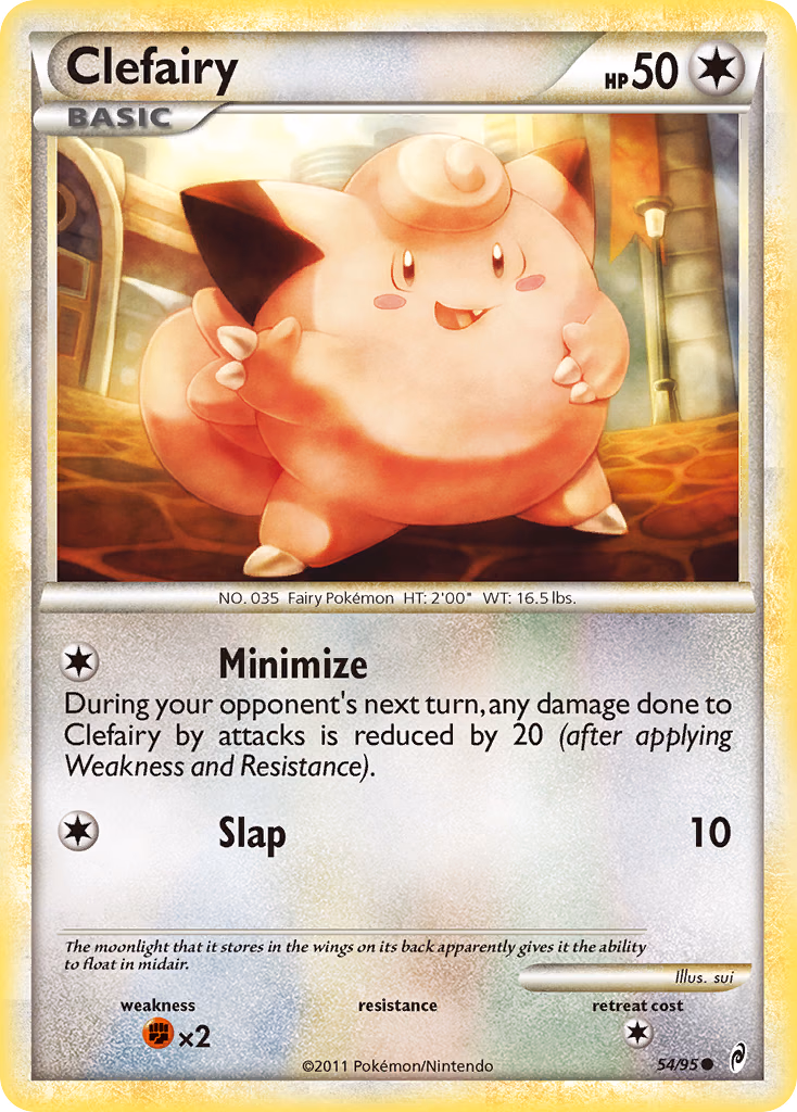 Clefairy Pokemon card (54/95, Call of Legends)