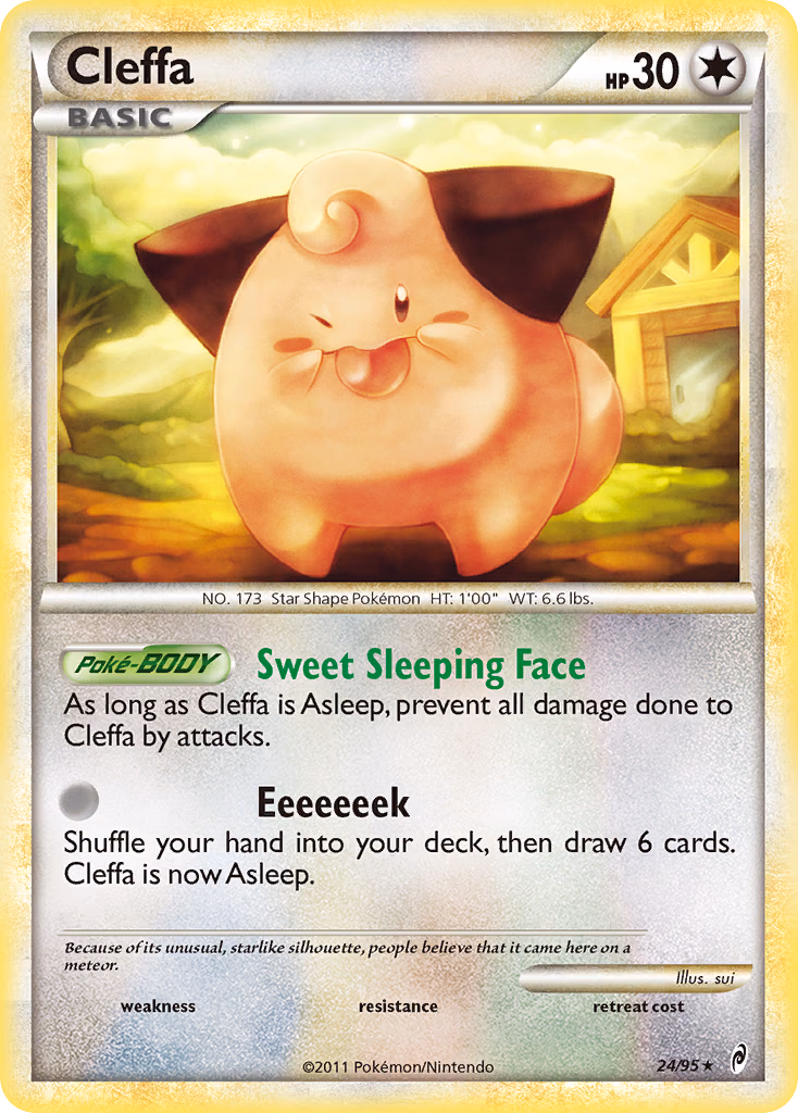 Cleffa Pokemon card (24/95, Call of Legends)