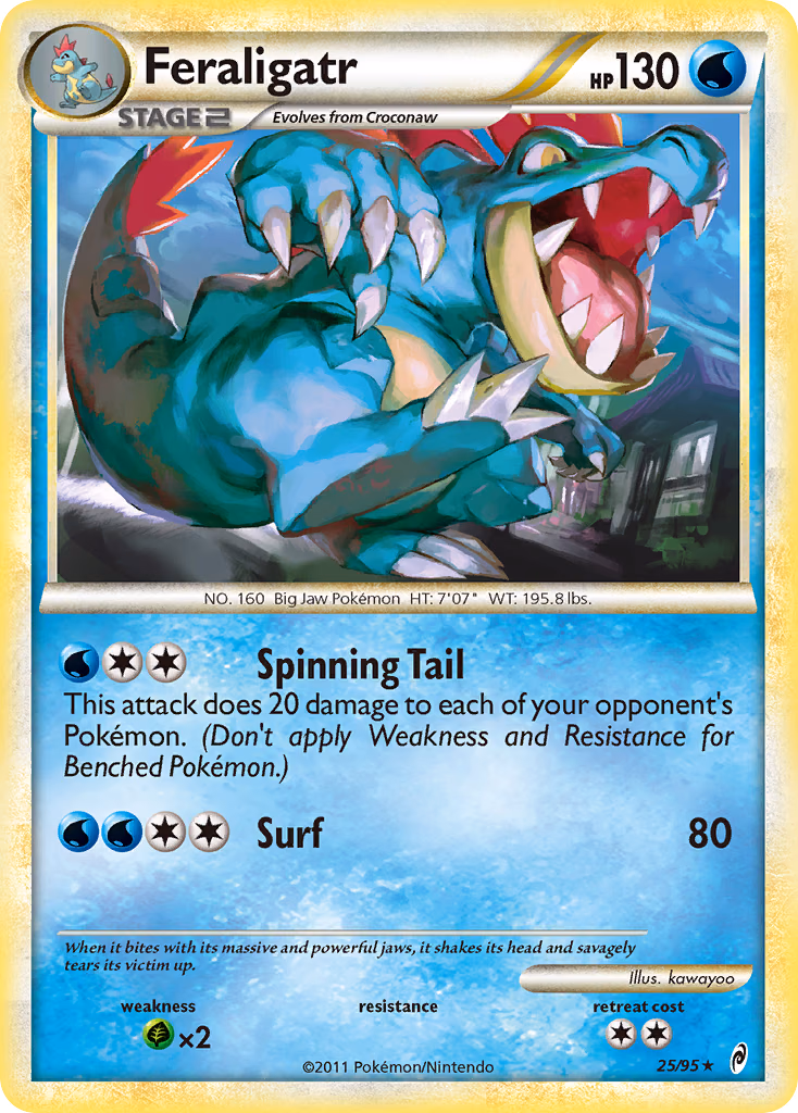 Feraligatr Pokemon card (25/95, Call of Legends)