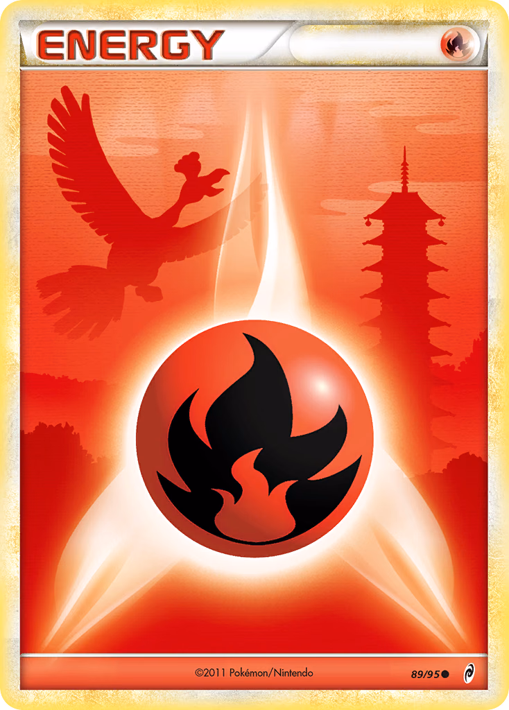 Fire Energy Pokemon card (89/95, Call of Legends)