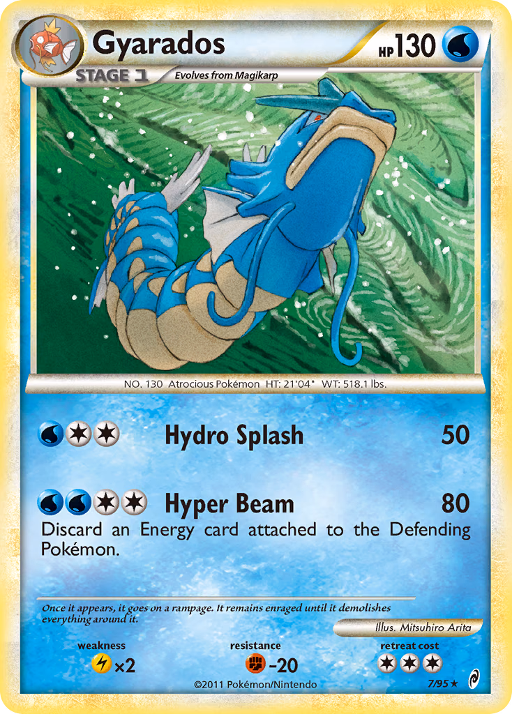 Gyarados Pokemon card (7/95, Call of Legends)