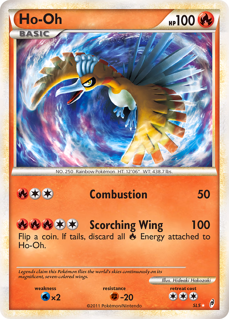 Ho-Oh Pokemon card (SL5, Call of Legends)