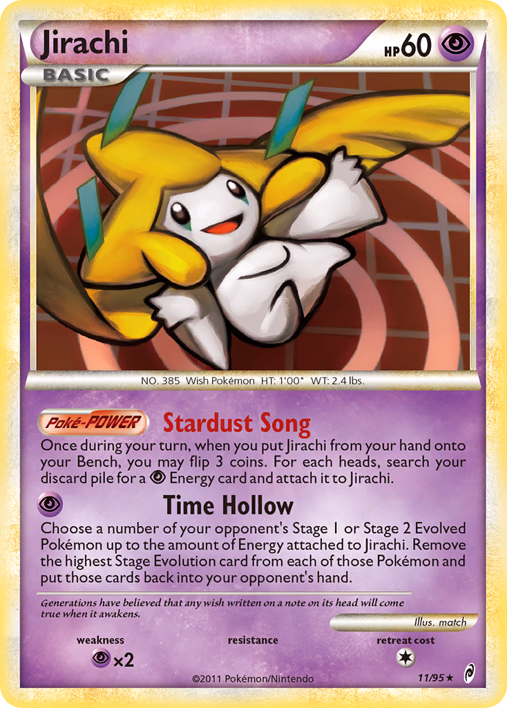 Jirachi Pokemon card (11/95, Call of Legends)