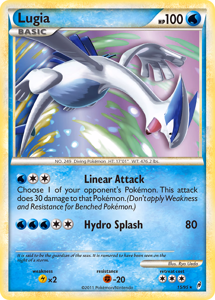Lugia Pokemon card (15/95, Call of Legends)