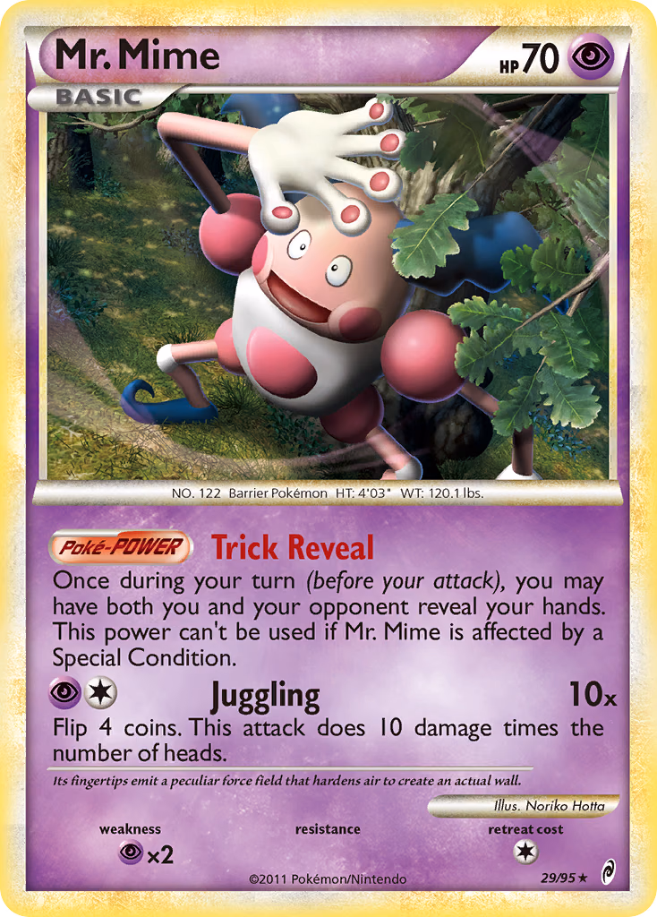 Mr. Mime Pokemon card (29/95, Call of Legends)