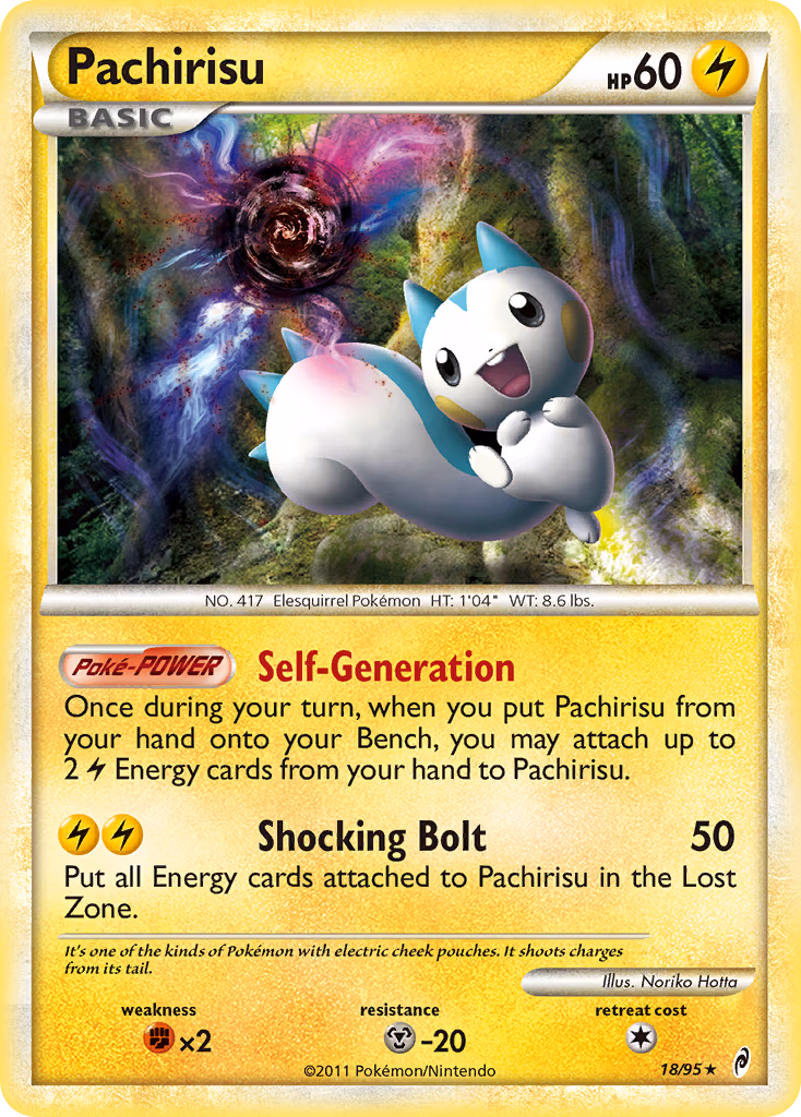 Pachirisu Pokemon card (18/95, Call of Legends)