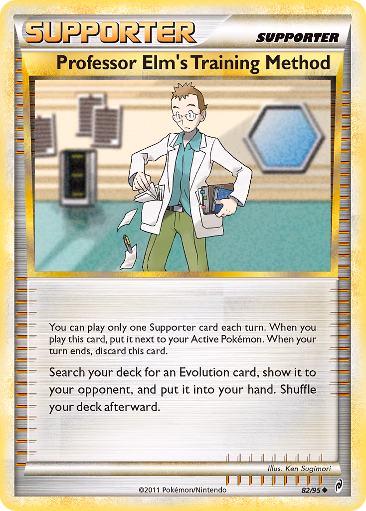 Professor Elm's Training Method Pokemon card (82/95, Call of Legends)