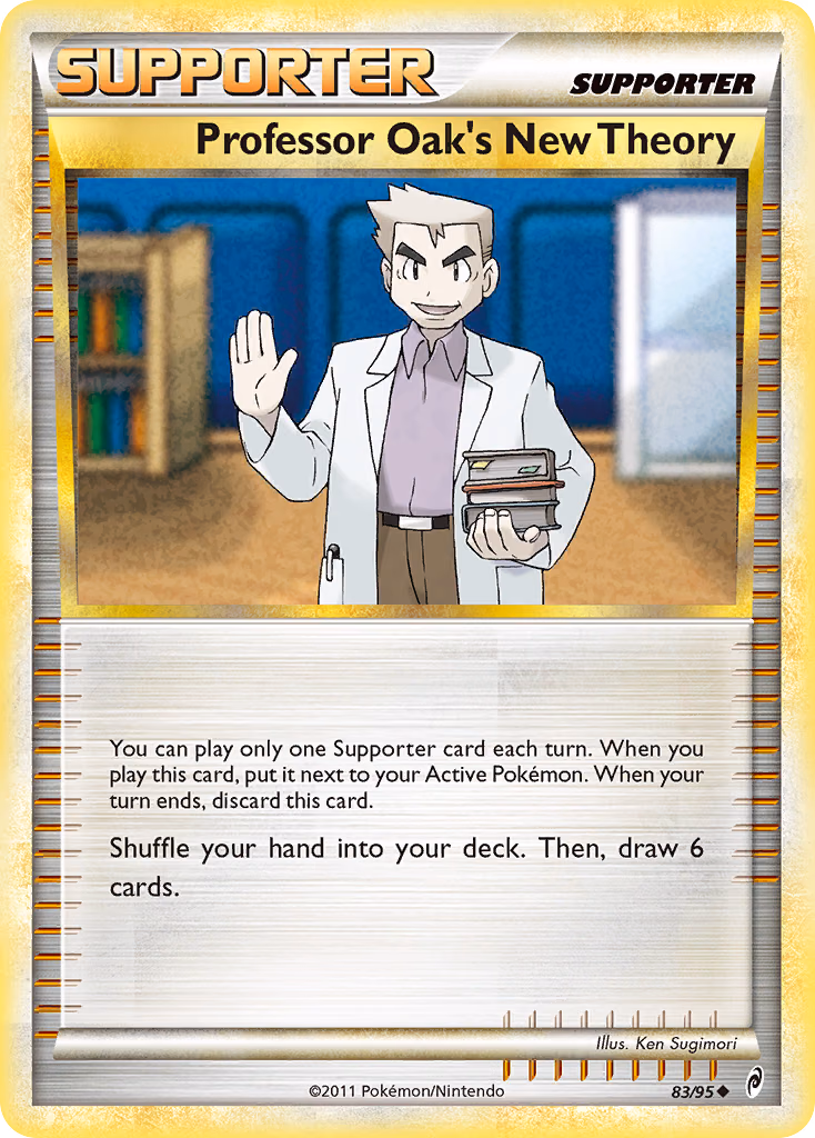 Professor Oak's New Theory Pokemon card (83/95, Call of Legends)
