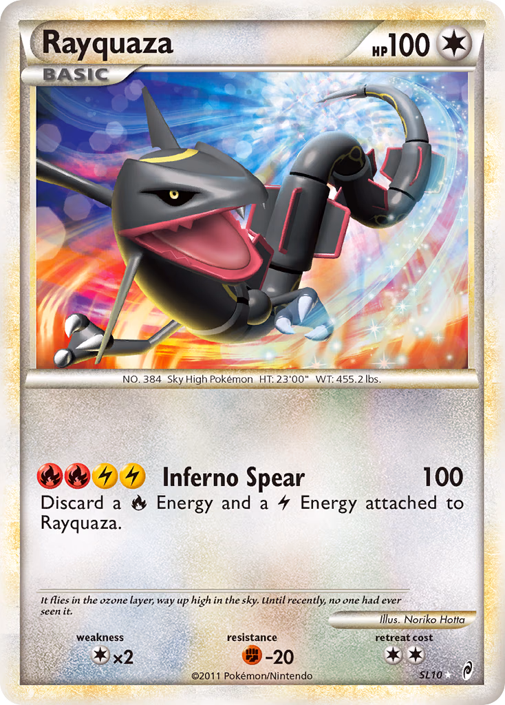 Rayquaza Pokemon card (SL10, Call of Legends)