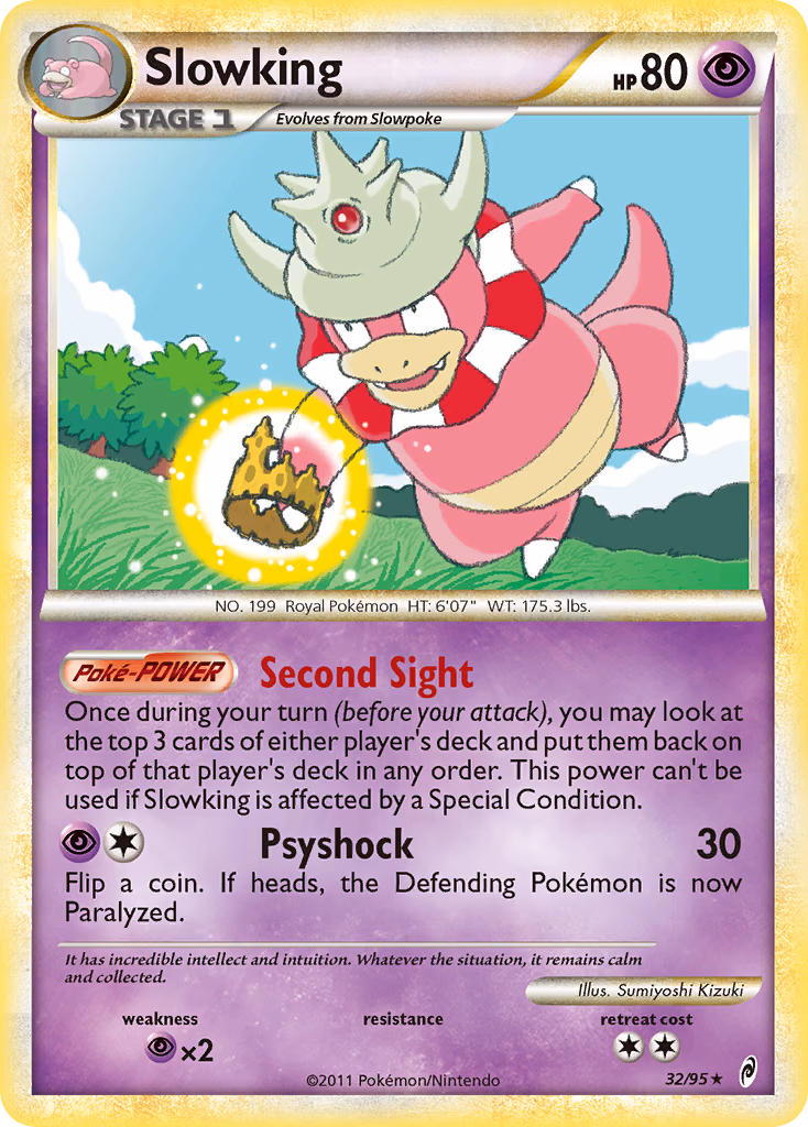 Slowking Pokemon card (32/95, Call of Legends)