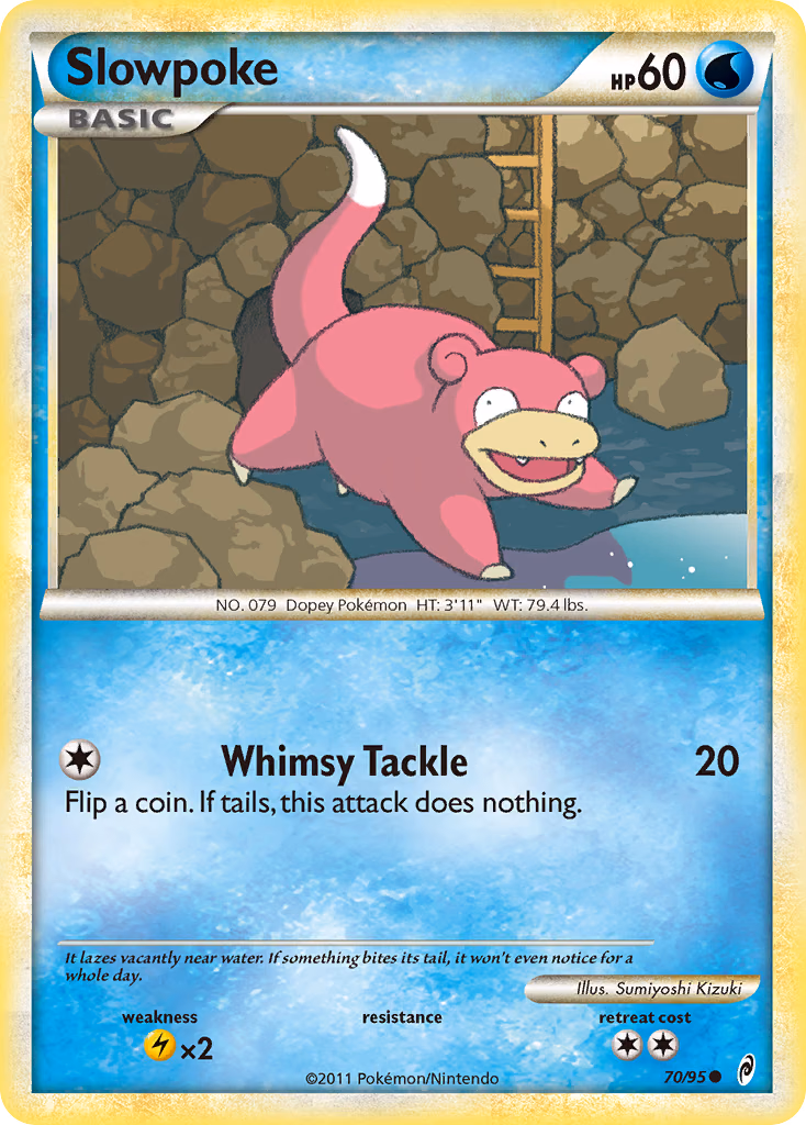 Slowpoke Pokemon card (70/95, Call of Legends)
