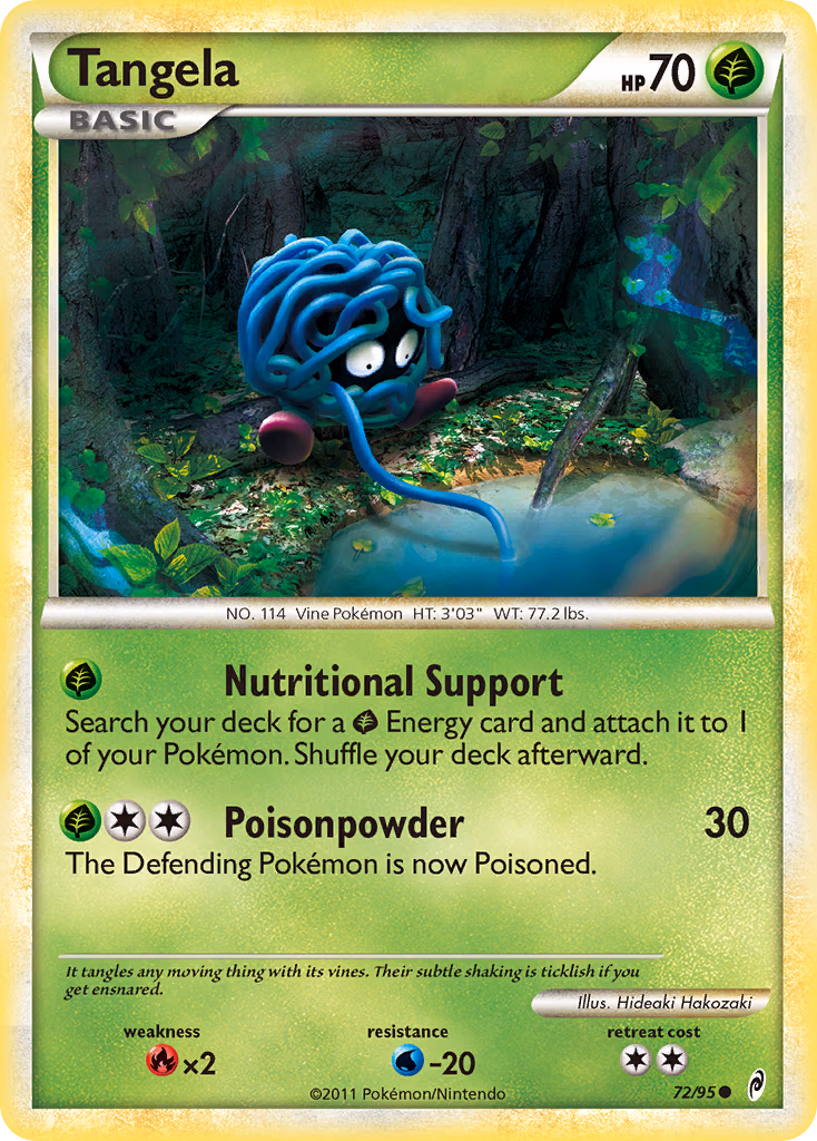 Tangela Pokemon card (72/95, Call of Legends)