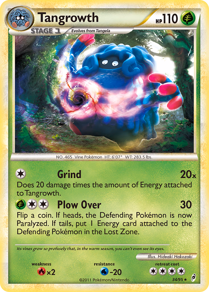 Tangrowth Pokemon card (34/95, Call of Legends)