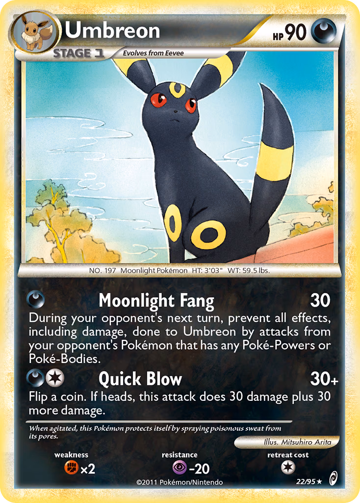 Umbreon Pokemon card (22/95, Call of Legends)