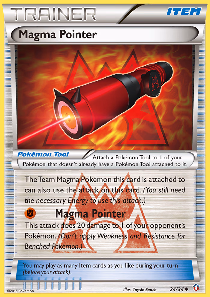 Magma Pointer Pokemon card (24/34, Double Crisis)