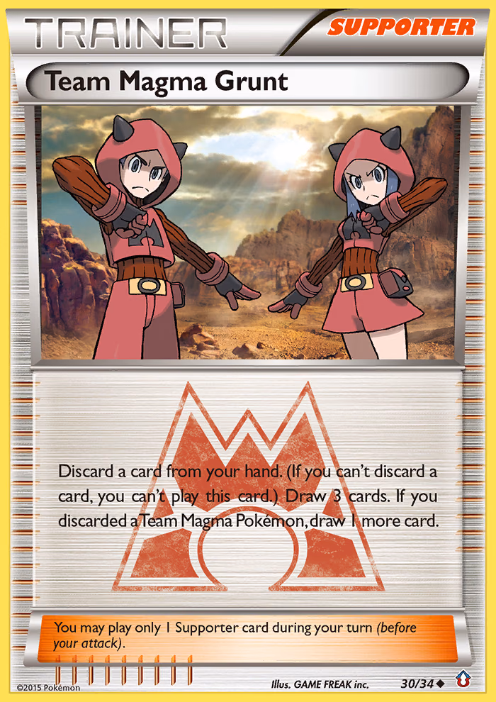 Team Magma Grunt Pokemon card (30/34, Double Crisis)