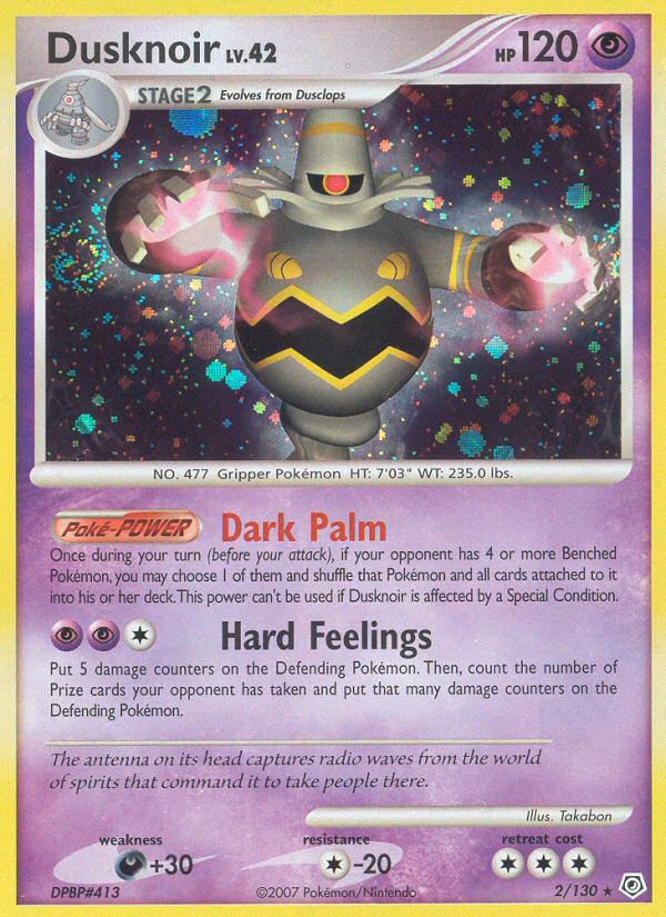 Dusknoir Pokemon card (2/130, Diamond & Pearl)