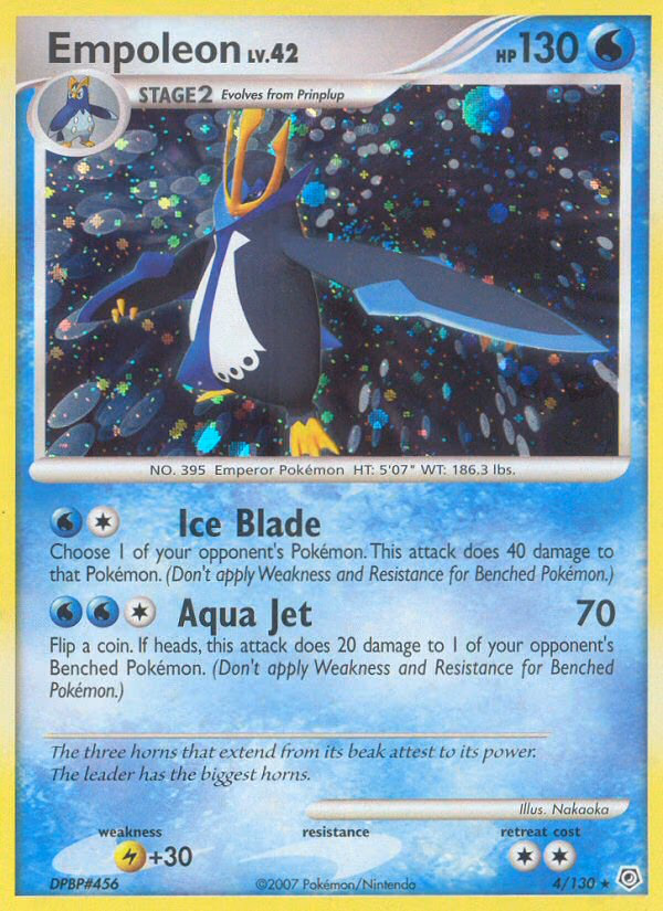 Empoleon Pokemon card (4/130, Diamond & Pearl)