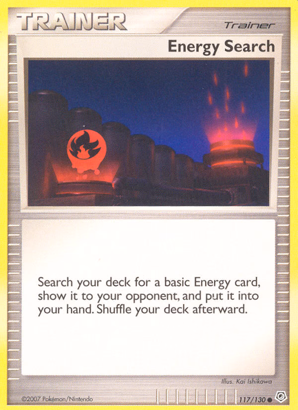 Energy Search Pokemon card (117/130, Diamond & Pearl)