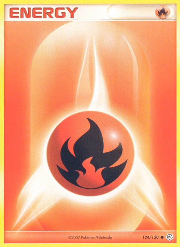 Fire Energy Pokemon card (124/130, Diamond & Pearl)