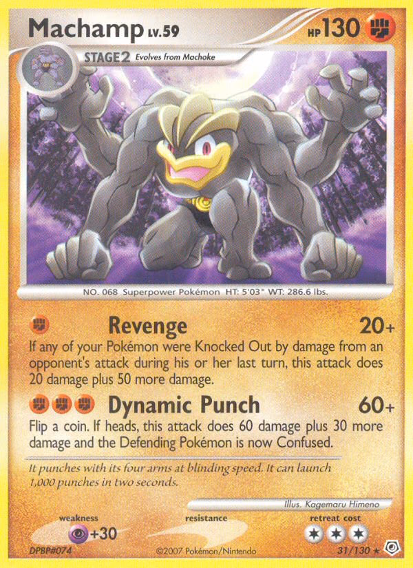 Machamp Pokemon card (31/130, Diamond & Pearl)