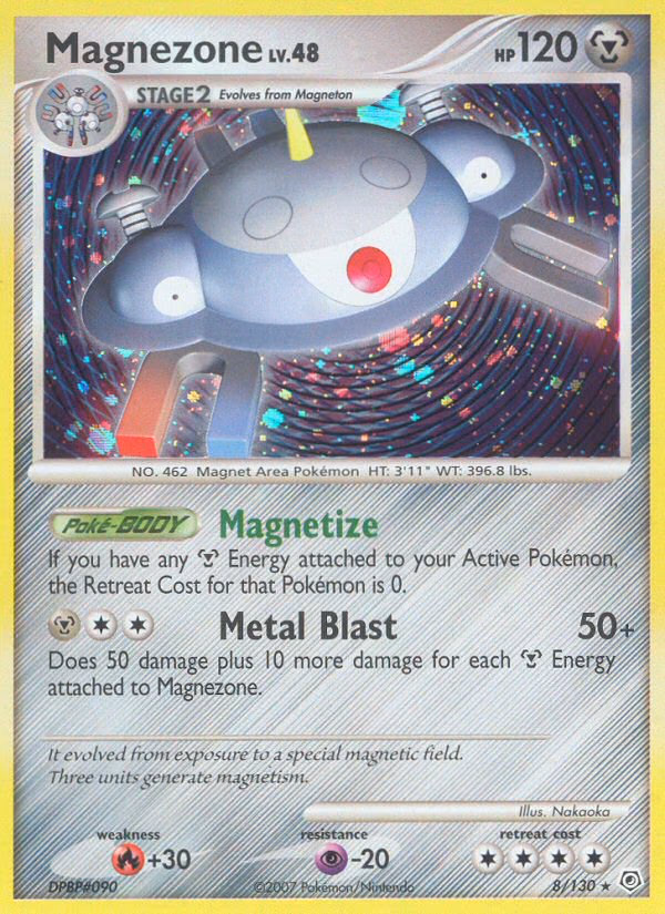 Magnezone Pokemon card (8/130, Diamond & Pearl)