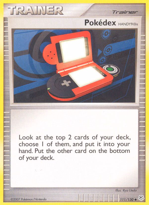 Pokédex HANDY910is Pokemon card (111/130, Diamond & Pearl)