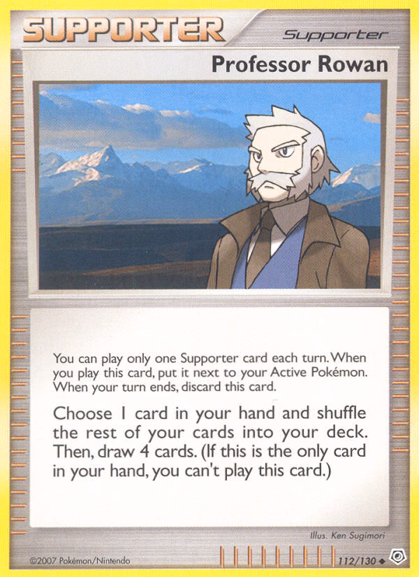 Professor Rowan Pokemon card (112/130, Diamond & Pearl)