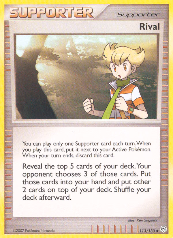 Rival Pokemon card (113/130, Diamond & Pearl)