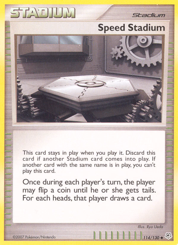 Speed Stadium Pokemon card (114/130, Diamond & Pearl)