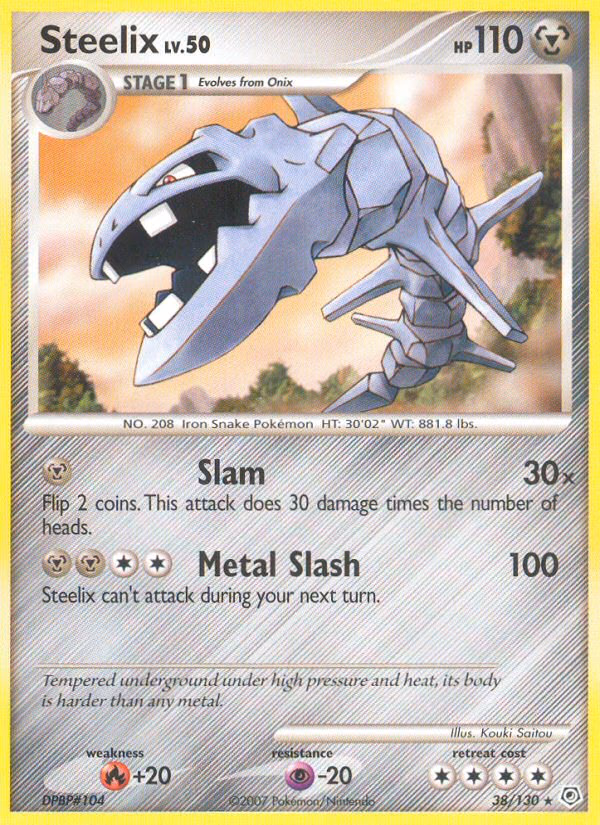 Steelix Pokemon card (38/130, Diamond & Pearl)