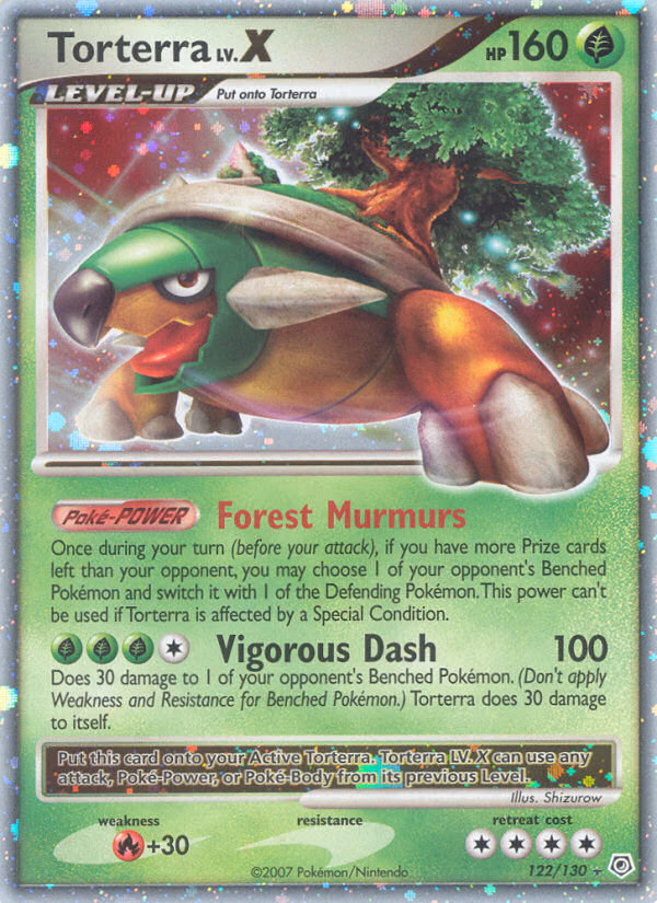 Torterra LV.X Pokemon card (122/130, Diamond & Pearl)
