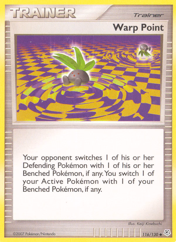 Warp Point Pokemon card (116/130, Diamond & Pearl)