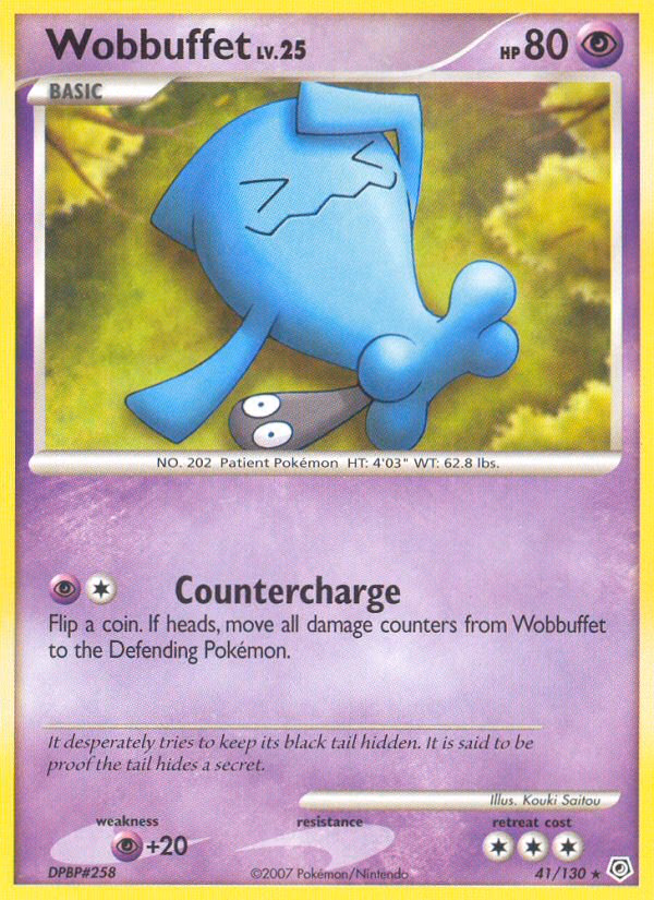Wobbuffet Pokemon card (41/130, Diamond & Pearl)
