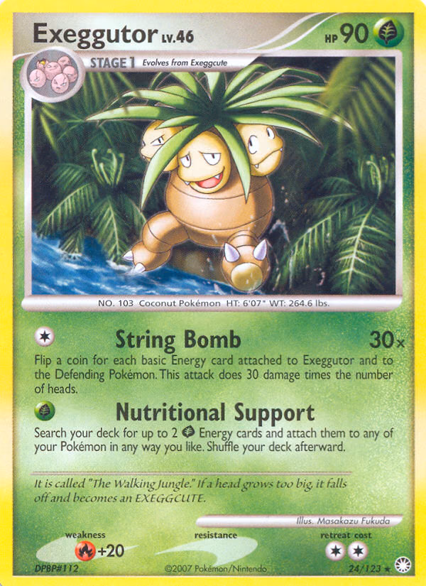 Exeggutor Pokemon card (24/123, Mysterious Treasures)