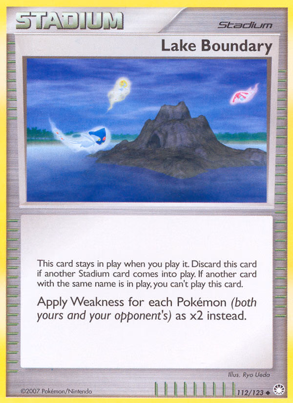 Lake Boundary Pokemon card (112/123, Mysterious Treasures)