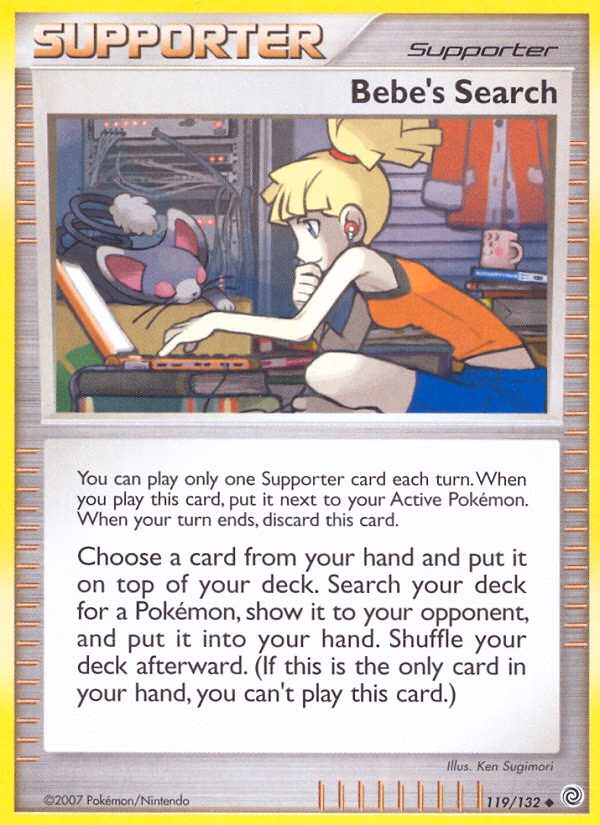 Bebe's Search Pokemon card (119/132, Secret Wonders)